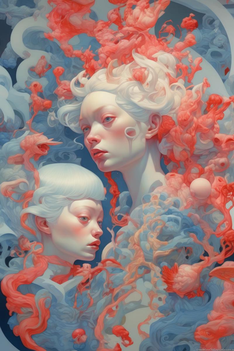 00282-1382186851-_lora_James Jean Style_1_James Jean Style - generational trauma with an otherworldly dimension effect In the style of james jean.png